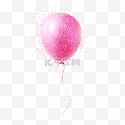 白色创意闪光元素图片_气球粉色闪光涂鸦