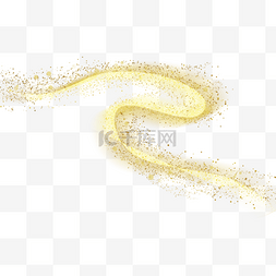 金色光影图片_扭曲移动颗粒金色抽象光效