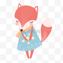 动物图案图标图片_卡通动物狐狸斯堪的纳维亚风格