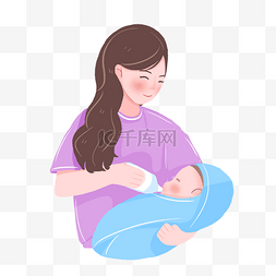 襁褓女婴儿图片_家政月嫂服务人物照顾婴儿喂奶