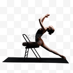 舞蹈室招生海报图片_舞蹈一个人在椅子上