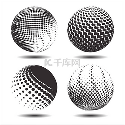 设置抽象半色调 3d spheres_22