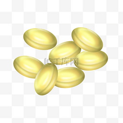 胶囊黄色图片_保健品维生素软胶囊