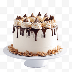 生日蛋糕插画素材图片_3D奶油水果生日蛋糕
