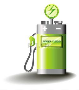 绿色的电池图片_电动移动符号说明