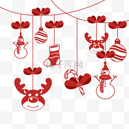 红色纹理海报背景图片_圣诞球圣诞装饰可爱