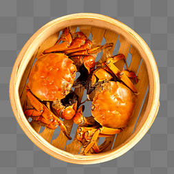 螃蟹定律图片_美食熟螃蟹蒸笼