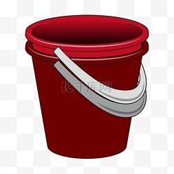 盖住水桶图片_两个叠在一起的红色桶剪贴画