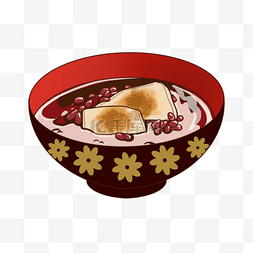 绿色清新美图图片_新年日本红豆沙关西传统美食用品