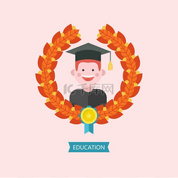 花环图片_教育标志教育机构学校学院的徽章