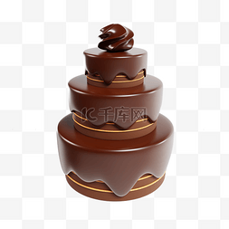 3D甜品巧克力大蛋糕
