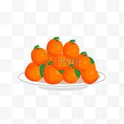 盘子橘子水果