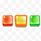 游戏果冻按钮方形标题框