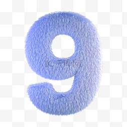 3D毛绒 数字9