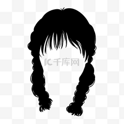 长发发型素材图片_创意假发女士发型黑色长发