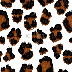 豹纹无缝图案动物风格印花毛皮纹