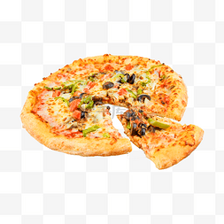 香菇披萨图片_不健康香菇匹萨