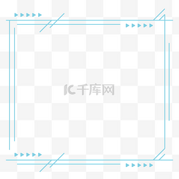 蓝色边框商务图片_简约蓝色商务文本框边框