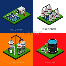 准备图标图片_水净化22设计概念集分配装置储罐