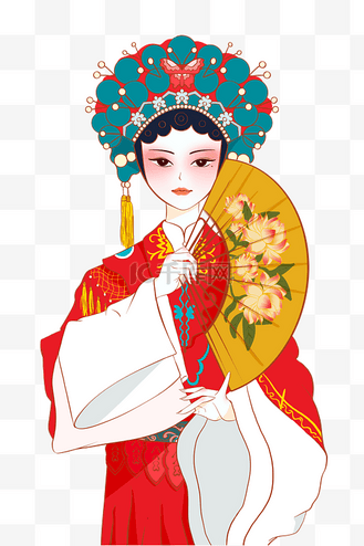 国潮京剧人物侧脸图片图片素材_国潮京剧戏曲人物