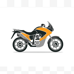 钢化膜详情页图片_摩托车。矢量插画.