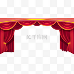 舞台红色窗帘