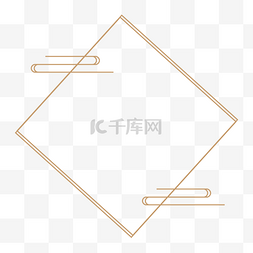 周年店庆简约图片_国潮金色线条简约边框