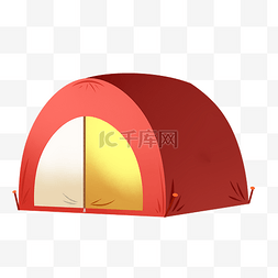 户外野营红色帐篷