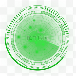 绿抽象图片_雷达绿色光点图示