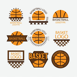 矢量篮子图片_篮球运动主题矢量艺术。