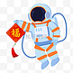 航天宇航员新年拜年福字春节