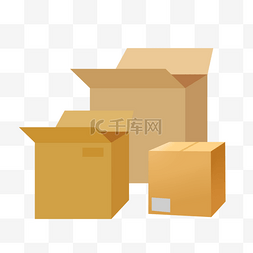 拿着纸箱图片_快递送货箱子纸箱打包货物