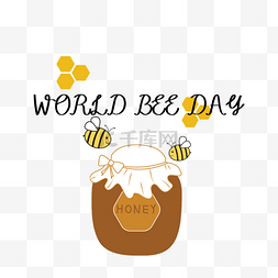 创意可爱世界蜜蜂日