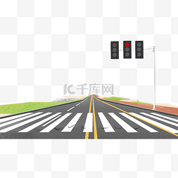 道路结冰滑倒图片_道路马路红绿灯