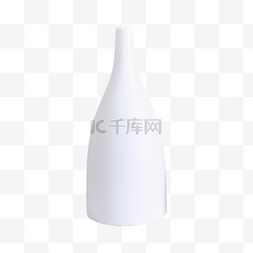 一个白色纯色花瓶
