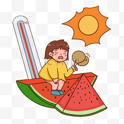 夏天吃西瓜降温升温高温提示预警