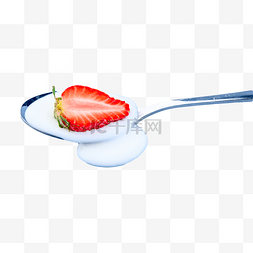酸奶草莓图片_水果健康饮食酸奶