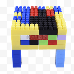 彩色矩形块图片_彩色创意玩具桌子塑料积木