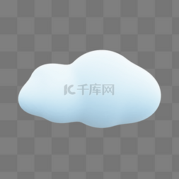蓝色棉花图片_3DC4D立体蓝色云云朵