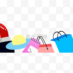 电商服装排版图片_节日促销电商口红购物袋底框