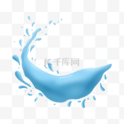 水滴水珠飞溅液体抽象水彩