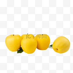 新鲜水果黄苹果果实