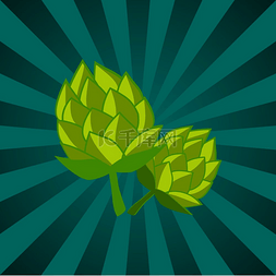 工业酒精图片_在射线上隔离的绿色跳跃矢量插图
