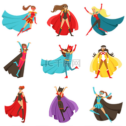 女性的服装图片_女性的超级英雄，在经典漫画服饰