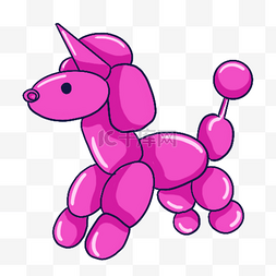 气球小狗图片_蓝紫色系生日组合长尾气球小狗
