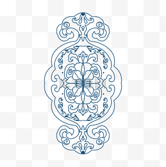 古风传统纹饰线描中式底纹