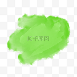 绿色水彩墨痕不规则形状水彩污渍