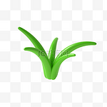 绿色C4D立体仿真春天植物小草