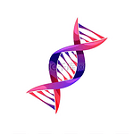 螺旋图标遗传医学载体符号螺旋分子结构科学和科学研究人类基因密码进化卡通符号设计元素孤立在白色背景上螺旋图标遗传医学载体符号