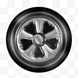 圆形轮胎图片_黑色圆形明亮表面立体质感轮胎